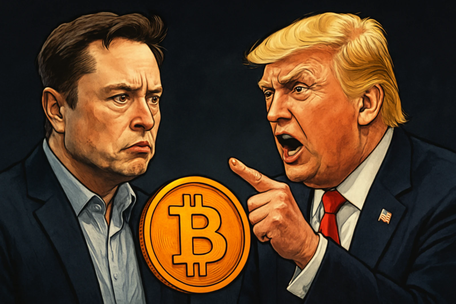 Trump Threatens Musk With Deportation to South Africa; Bitcoin Slightly Dips